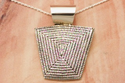 Man in the Maze Design Sterling Silver Navajo Pendant
